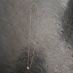 Kendra Scott Gold 16” Necklace with diamond Heart Pendant